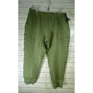 NWT Nike Yoga Luxe Womens Thermal Fit Reversible Quilted‎ Leggings Green Size 1X